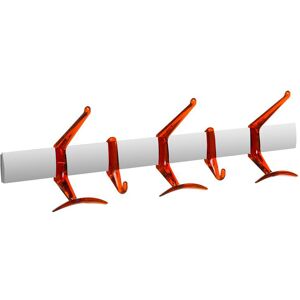 KARTELL crochets murale HANGER 60 cm (Rouge orange - Acier poli et polycarbonate)