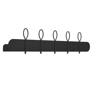 MEME DESIGN etagere murale avec 5 portemanteaux BALLOON 90 cm (Noir - Metal)