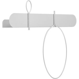 MEME DESIGN etagere murale avec 1 portemanteau et 1 porte-serviettes BALLOON 60 cm (Blanc - Metal)