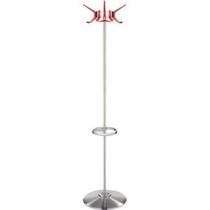 KARTELL portemanteau HANGER (Rouge orangé - Acier brossé et polycarbonate)