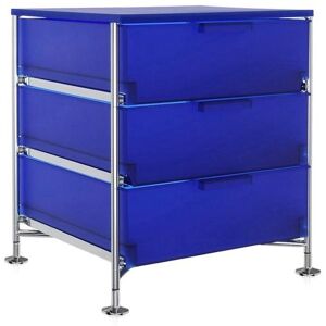 KARTELL meuble 3 tiroirs MOBIL (Cobalt - PMMA opaline)