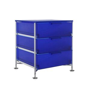 KARTELL meuble 3 tiroirs MOBIL (Cobalt - PMMA opaline)