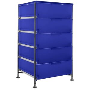 KARTELL meuble 5 tiroirs MOBIL (Cobalt - PMMA opaline)