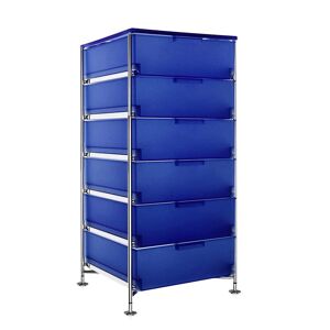 KARTELL meuble 6 tiroirs MOBIL (Cobalt - PMMA opaline)