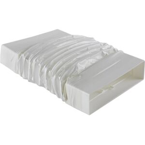 ELICA raccord horizontal courbe flexible KIT0121017 218x55 mm pour hotte en recyclage NIKOLATESLA (Blanc - plastique)