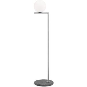 FLOS OUTDOOR lampadaire d'exterieur IC F1 (Acier inoxydable, oil d'oiseau - Verre souffle, metal et marbre)