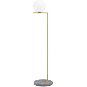 FLOS OUTDOOR lampadaire d'exterieur IC F1 (Laiton, gris lave - Verre souffle, metal et marbre)