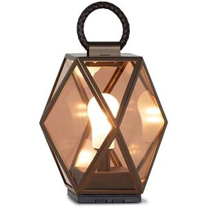 CONTARDI lampadaire MUSE LANTERN BATTERY OUTDOOR pour exterieur (Small - acrylique, metal et Cuir)