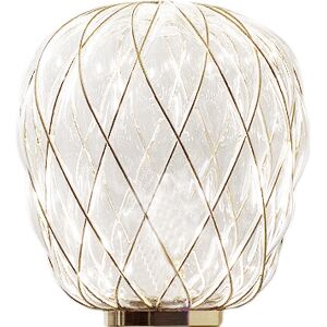 FONTANA ARTE lampe de table PINECONE Ø 30 cm (Transparente / Cage or - Verre soufflé et métal)