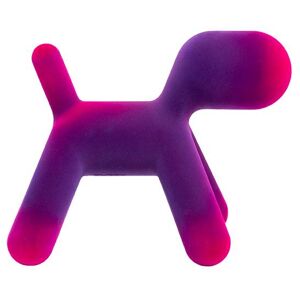 MAGIS chien abstrait PUPPY EXTRA LARGE VELVET (Violet / Fuchsia - Polyethylene effet velours)