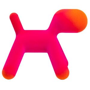 MAGIS chien abstrait PUPPY EXTRA LARGE VELVET (Fuchsia / Orange - Polyethylene effet velours)