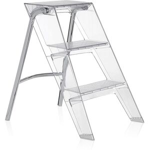 KARTELL escabeau UPPER (Cristal - Polycarbonate / Acier chrome)