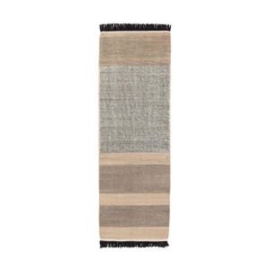 NANIMARQUINA tapis TRES STRIPES 80x240 cm (Noir - Laine et feutre de Nouvelle-Zelande)