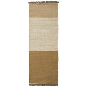 NANIMARQUINA tapis TRES STRIPES 80x240 cm (Ocre - Laine et feutre de Nouvelle-Zelande)