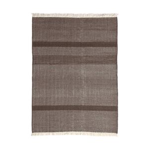 NANIMARQUINA tapis TRES TEXTURE 200x300 cm (Chocolat / Gris - Laine et feutre de Nouvelle-Zelande)