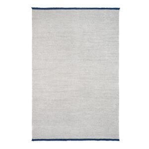 KARTELL tapis K-LIM 360 x 240 cm (Gris avec frange bleue - PET recycle)