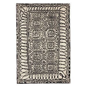 NANIMARQUINA tapis Black on White ESTAMBUL (200x300 cm - Laine)