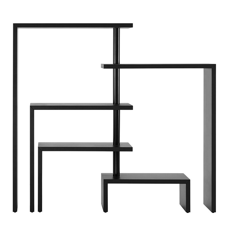 ZANOTTA meuble à étagères pivotantes JOY (5 étagères noires - Medium density fiberboard)