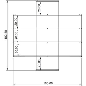 KRIPTONITE bibliotheque murale KROSSING_2 composition 16 (Blanc Opaque - Metal)