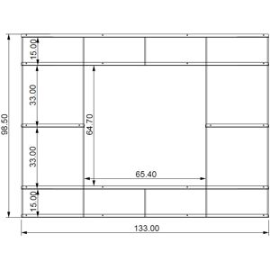 KRIPTONITE bibliotheque murale KROSSING_2 composition 33 (Aluminium - Metal)