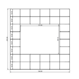 KRIPTONITE bibliotheque murale KROSSING_2 composition 76 (Blanc Opaque - Metal)