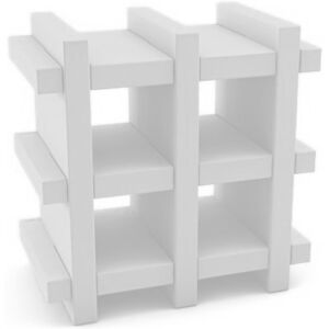 SLIDE bibliotheque MY BOOK 3X3 (Blanc lait - Polyethylene)