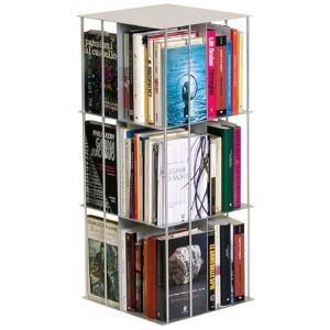 KRIPTONITE bibliotheque verticale KROSSING ROTANTE 33x33xH75 cm (Aluminium - Metal)