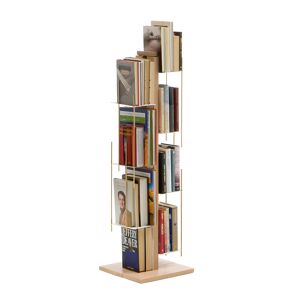 LE ZIE DI MILANO bibliotheque verticale ZIA VERONICA (H 112 cm / Naturel - Hetre massif et acier)