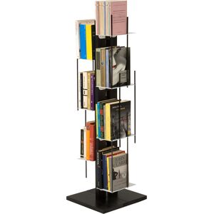 LE ZIE DI MILANO bibliotheque verticale ZIA VERONICA (H 112 cm / Noir - Hetre massif et acier)