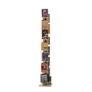 LE ZIE DI MILANO bibliotheque verticale ZIA VERONICA (H 204 cm / Naturel - Hetre massif et acier)