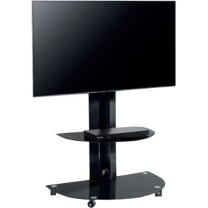 MUNARI meuble pour TV jusqu'a 50 CE080NE CE 080 NE (Noir - Verre)