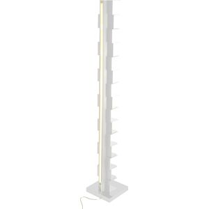 OPINION CIATTI bibliotheque avec eclairage a LED PTOLOMEO LUCE H 215 cm (Structure blanche, base blanche - Structure, etageres et base en fer [...]