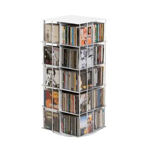 KRIPTONITE porte CD verticale KROSSING ROTANTE (Blanc Opaque - Metal)