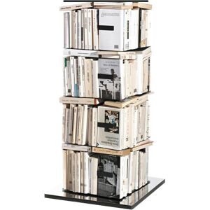 OPINION CIATTI bibliotheque PTOLOMEO X4 PTX4-B 110 (Structure et etageres noires, base inox H 110 - Structure et etageres en tôle base en acier [...]