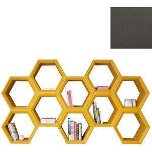 SLIDE bibliotheque HEXA (Gris elephant - Polyethylene)