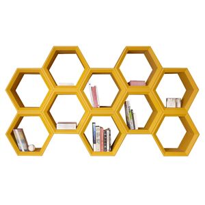 SLIDE bibliotheque HEXA (Jaune - Polyethylene)