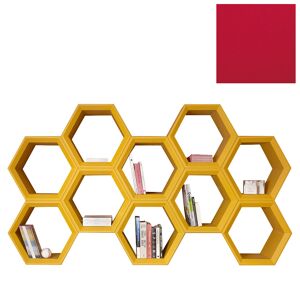 SLIDE bibliotheque HEXA (Rouge - Polyethylene)