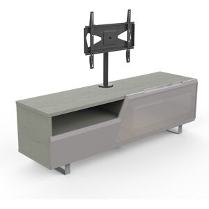 MUNARI meuble TV MK160+KC055NE jusqu'a 55 Collection CORTINA SIDE (Chene gris / Gris clair - bois, Verre et metal)