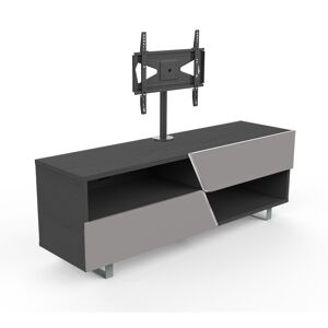 MUNARI meuble TV MK162+KC055NE jusqu'a 55 Collection CORTINA WAVE (Orme fonce / Gris clair - bois et metal)