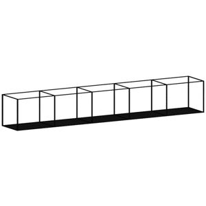 ZEUS etagere murale SLIM IRONY WALL RACK (L 206 cm - Metal verni)