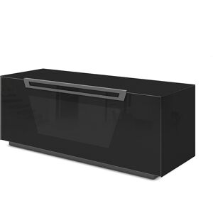 MUNARI meuble pour TV jusqu'a 55 KVT126BAS Collection VENTIMIGLIA (Noir brillant - Verre trempe)