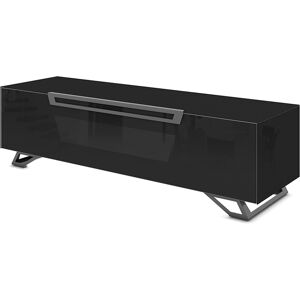 MUNARI meuble pour TV jusqu'a 65 KVT150F/P Collection VENTIMIGLIA (Noir brillant - Verre trempe)