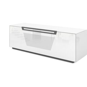 MUNARI meuble pour TV jusqu'a 65 KVT152BAS Collection VENTIMIGLIA (Blanc brillant - Verre trempe)