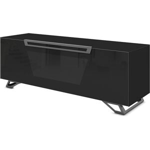 MUNARI meuble pour TV jusqu'a 65 KVT152F/P Collection VENTIMIGLIA (Noir brillant - Verre trempe)