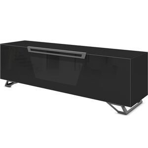 MUNARI meuble pour TV jusqu'a 75 KVT176F/P Collection VENTIMIGLIA (Noir brillant - Verre trempe)