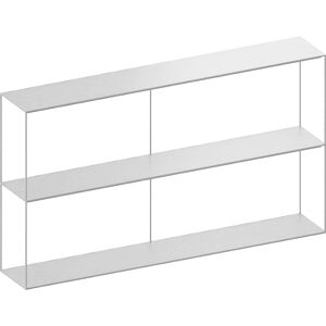 ZEUS buffet SLIM IRONY SIDEBOARD 124 x 31 x H 82 cm (Blanc gaufre - Metal)