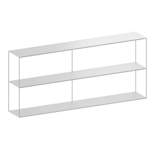 ZEUS buffet SLIM IRONY SIDEBOARD 180 x 31 x H 82 cm (Blanc gaufre - Metal)