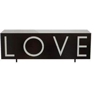 DRIADE buffet LOVE LARGE (Noir trafic / Gris clair - MDF laque)