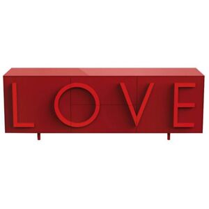 DRIADE buffet LOVE LARGE (Rouge rubis / Rouge trafic - MDF laque)