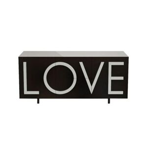 DRIADE buffet LOVE MEDIUM (Noir trafic / Gris clair - MDF laque)